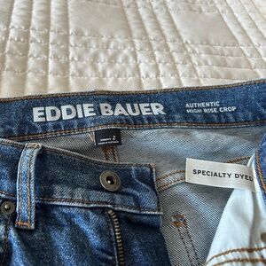 High rise cropped jeans